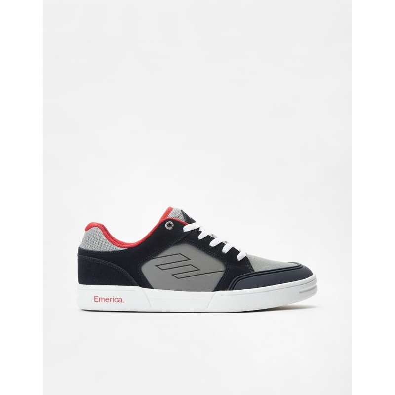 Emerica Heritic Skate Shoes – Navy/Grey/Red