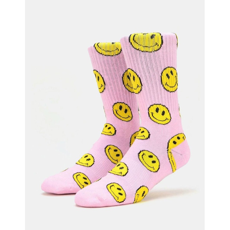 Smile Crew Socks – Light Pink