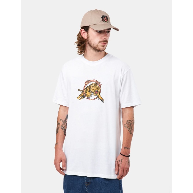 Santa Cruz Salba Tiger Simplified Front T-Shirt – White