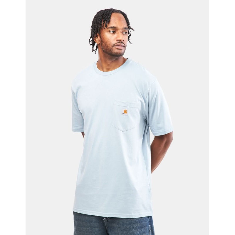Carhartt WIP S/S Pocket T-Shirt – Misty Sky
