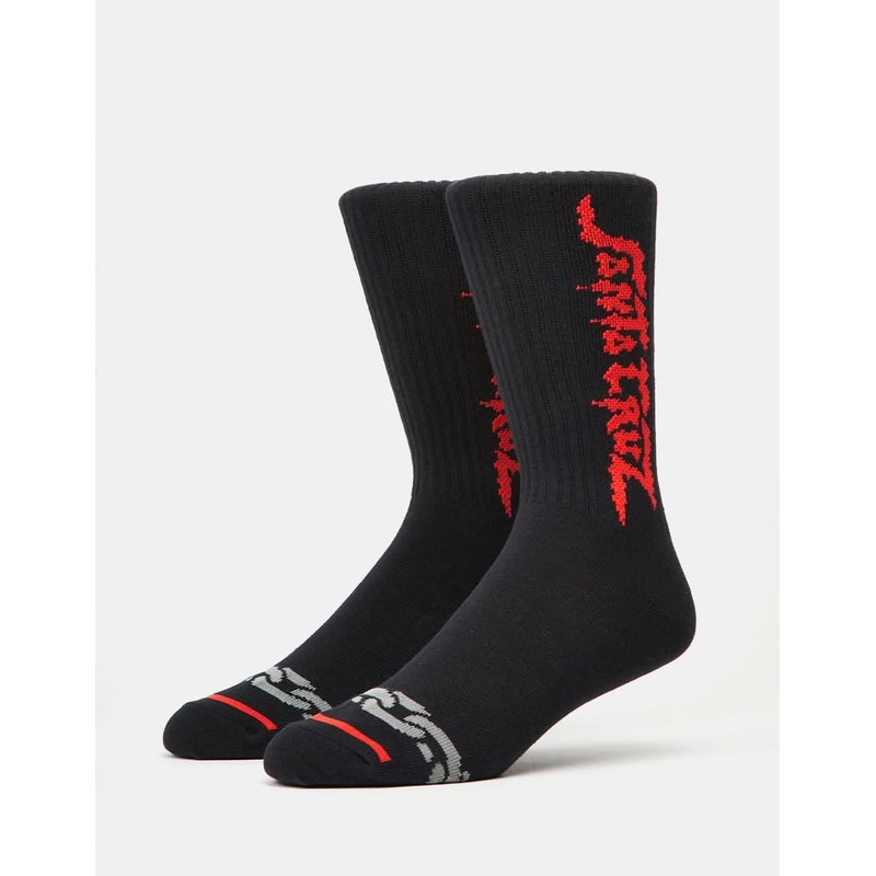 Santa Cruz Dungeon Strip Socks – Black