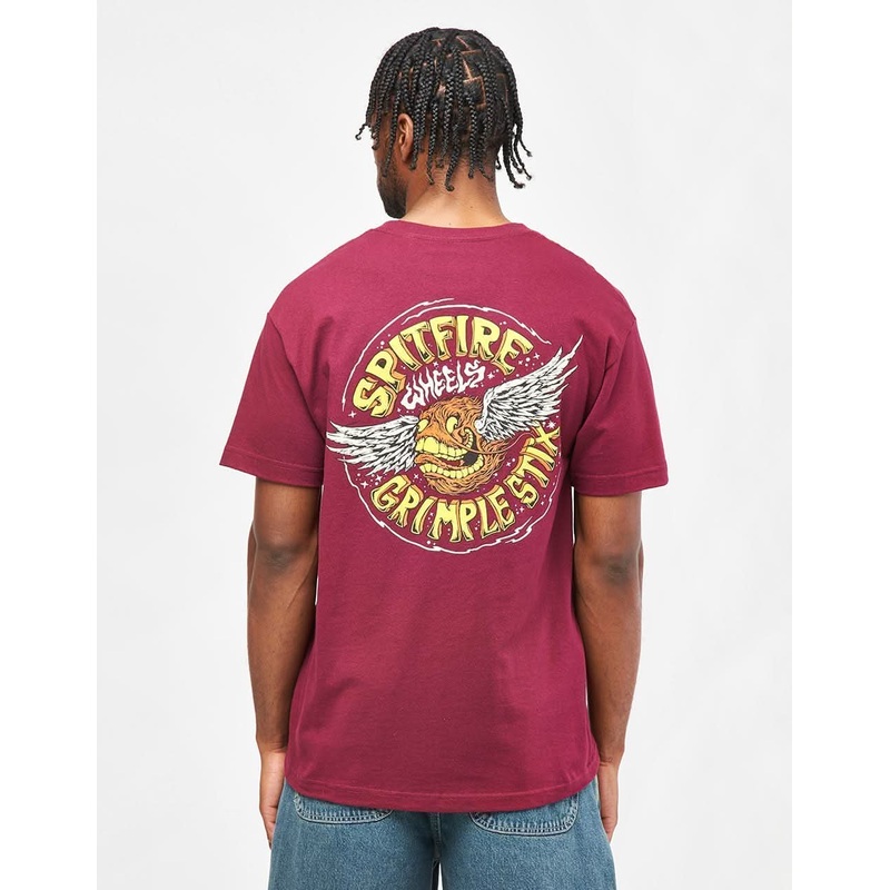 Spitfire x Grimple Stix Flying Grimple T-Shirt – Maroon