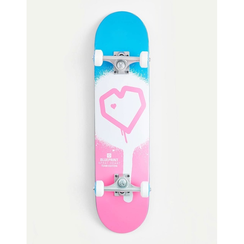 Blueprint Spray Heart Complete Skateboard – 7.25