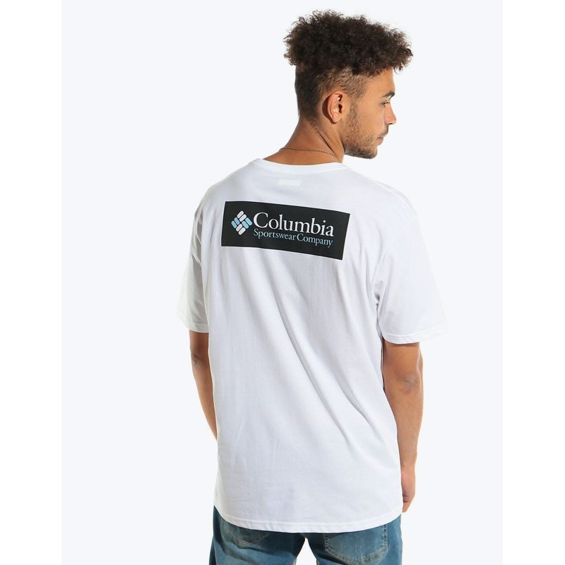 Columbia North Cascades T-Shirt – White/Black Rectangle