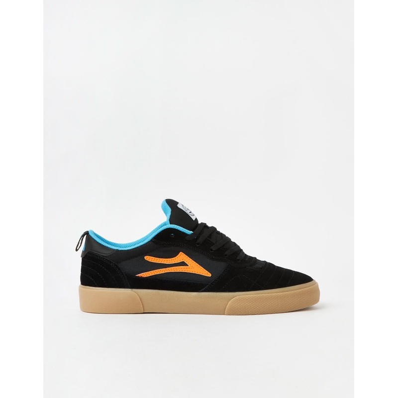 Lakai Cambridge Skate Shoes – Black/Multi Suede