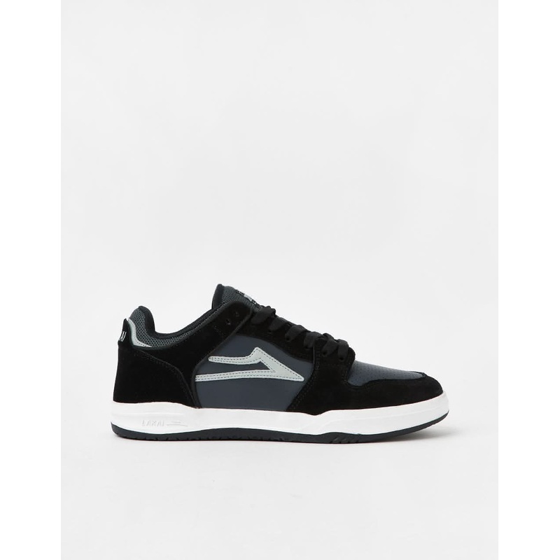 Lakai Telford Low Skate Shoes – Black/Grey Suede