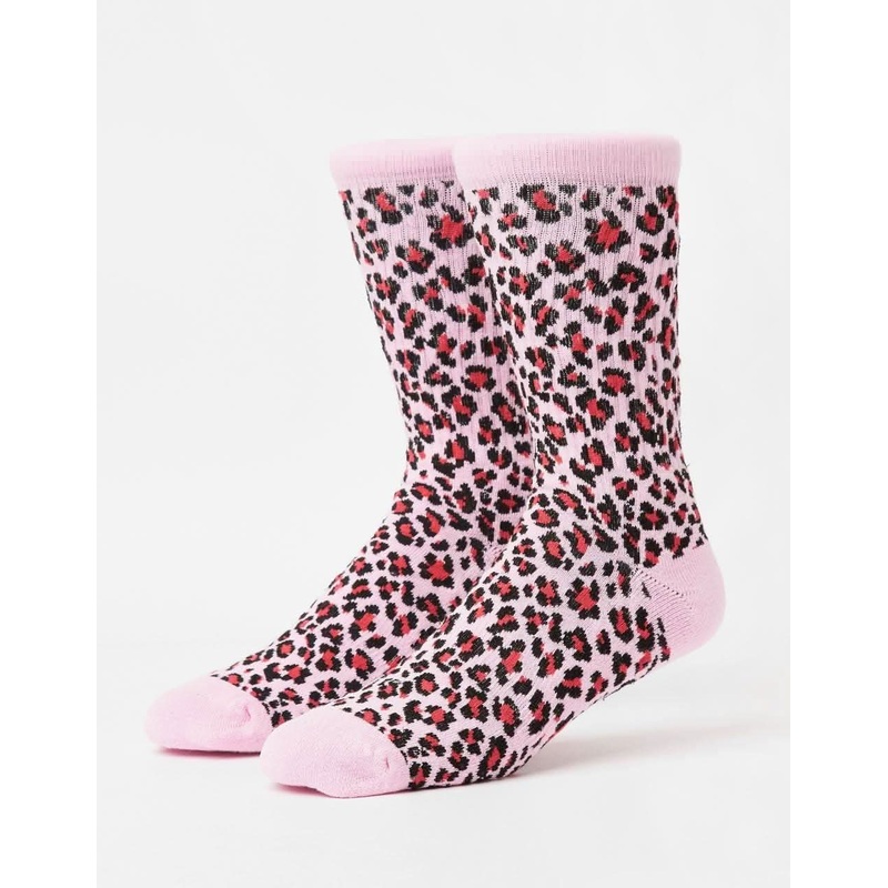 Leopard Crew Socks – Pink