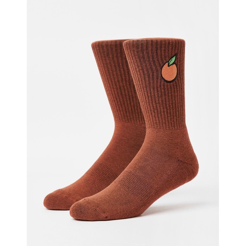 Orange Crew Socks – Brown