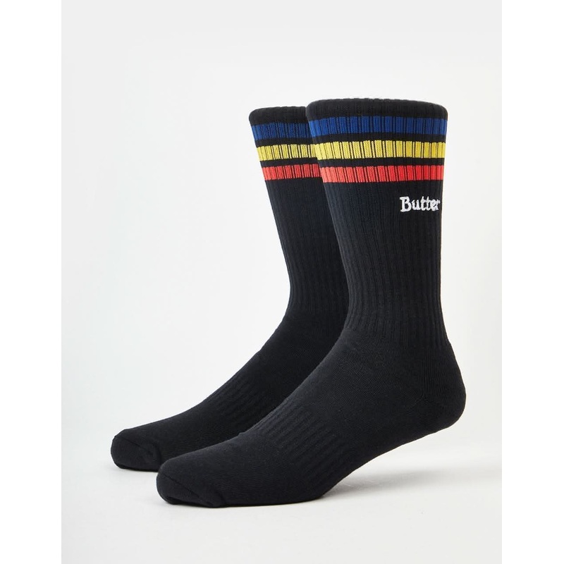Butter Goods Stripe Socks – Black
