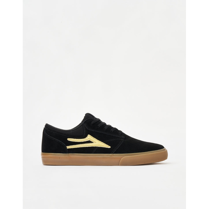 Lakai Griffin Skate Shoes – Black/Gold Suede
