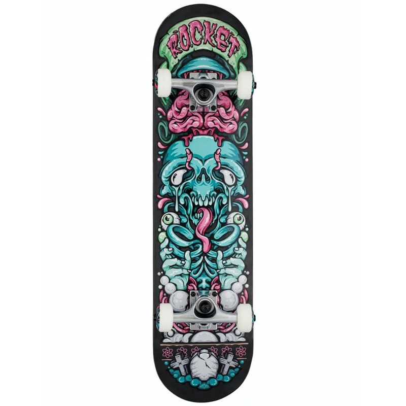Rocket Bones Pile-Up Complete Skateboard – 7.75