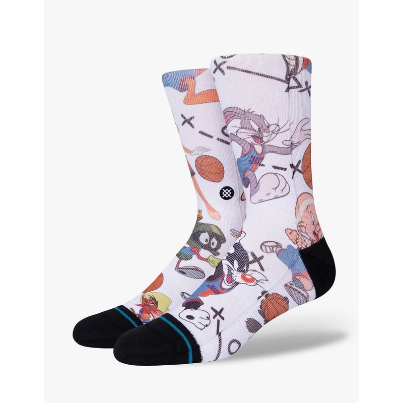 Stance x Space Jam Tune Conversational Crew Socks – White