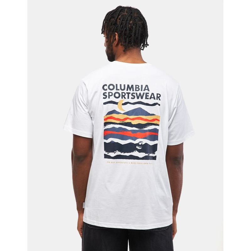 Columbia Explorers Canyon T-Shirt – White/Torn Moonscape