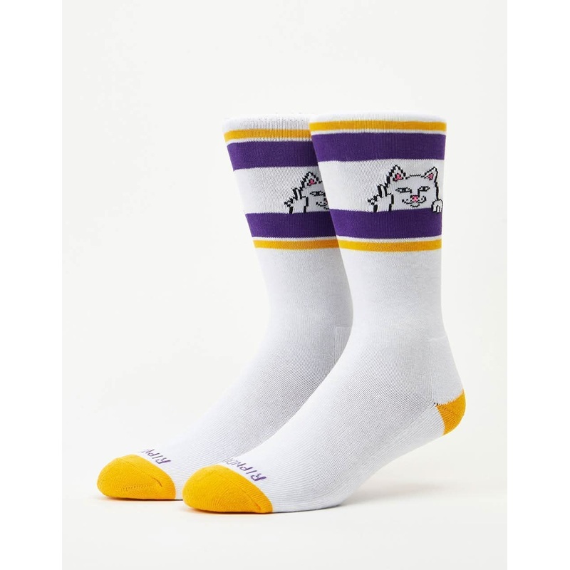 RIPNDIP Peeking Nermal Socks – Purple & Gold