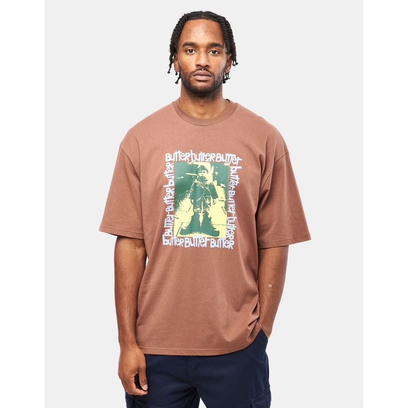 Butter Goods Stolen Boots T-Shirt – Brown