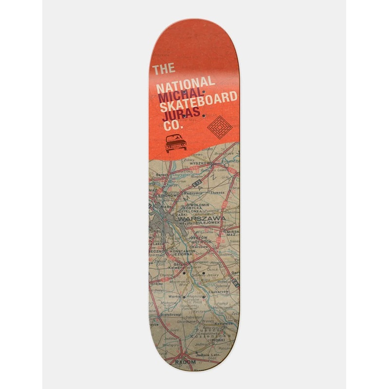 The National Skateboard Co. Michal Warsaw Map MC Skateboard Deck – 8