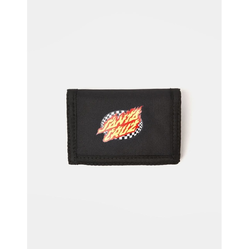 Santa Cruz Oval Check Flame Wallet – Black