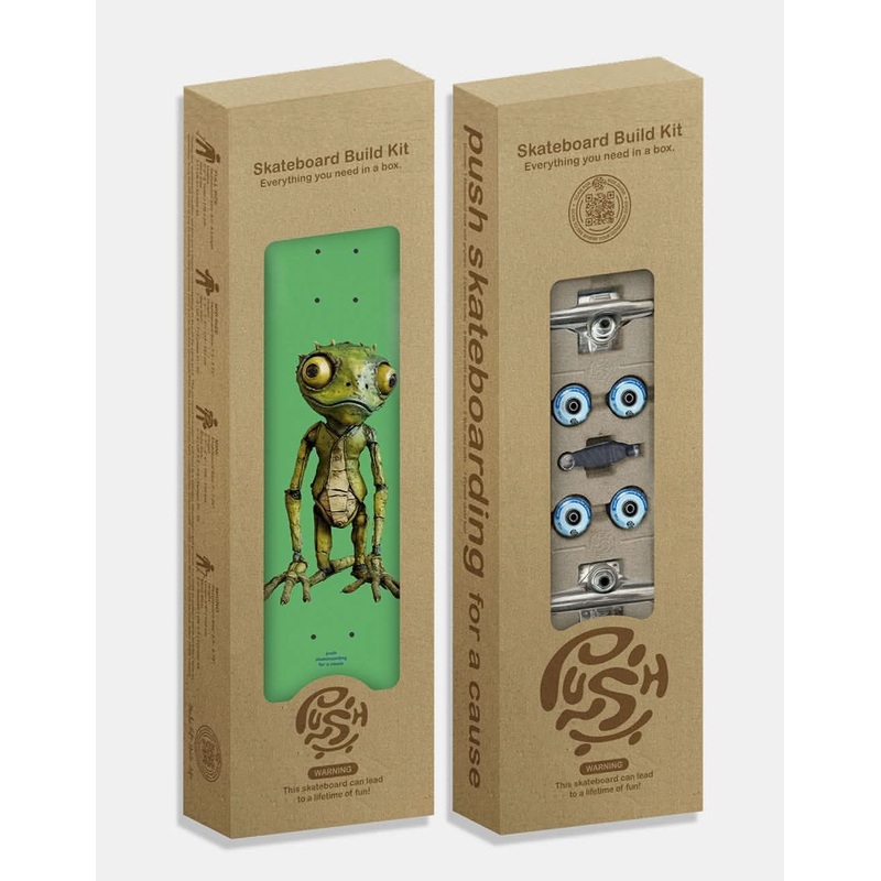 Push Lizard Guy FP Incomplete Skateboard – 7.5