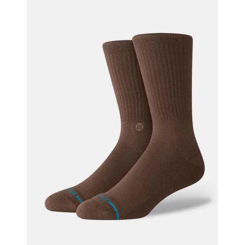 Stance Icon Classic Crew Socks – Brown