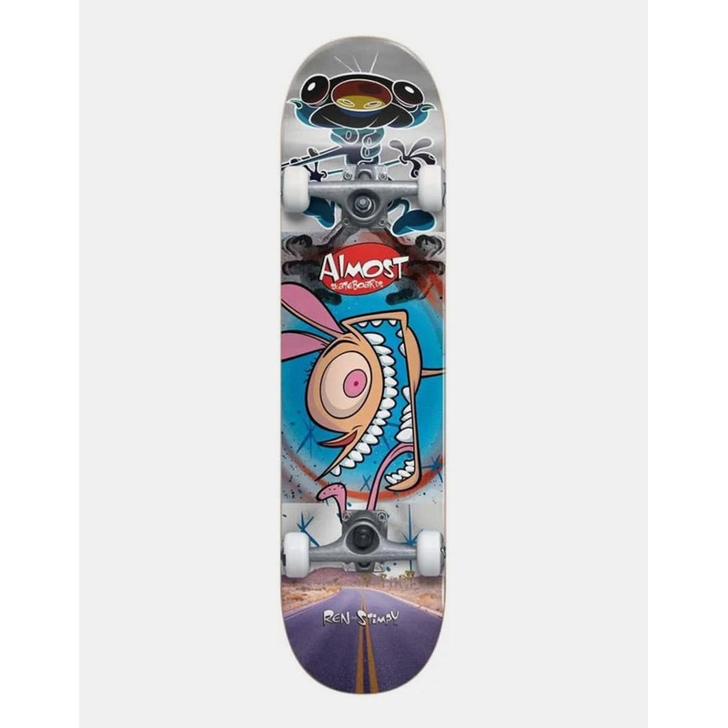 Almost x Ren & Stimpy Freakout Mid Complete Skateboard – 7.375