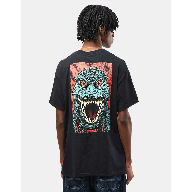 Santa Cruz x Godzilla Destroyer Stripes Heavyweight T-Shirt – Black