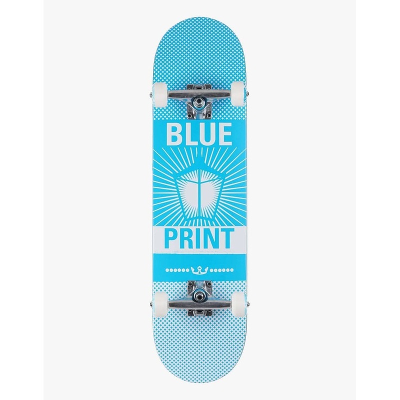 Blueprint Pachinko Blue/White Complete Skateboard – 8”