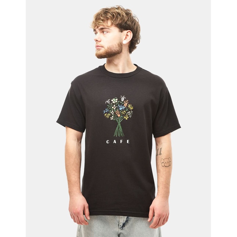Skateboard Cafe Bouquet T-Shirt – Black