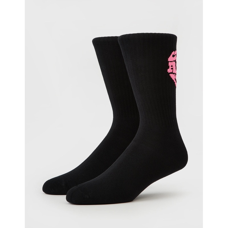 Carhartt WIP Heartbreaker Socks – Black/Lumo Pink