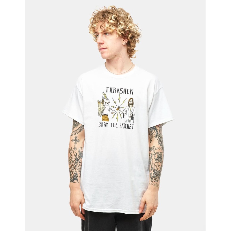 Thrasher x Toy Machine B.T.H T-Shirt – White