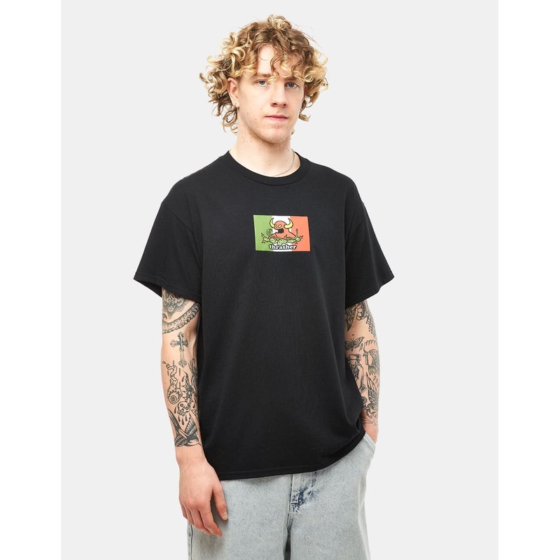Thrasher x Toy Machine Hecho T-Shirt – Black