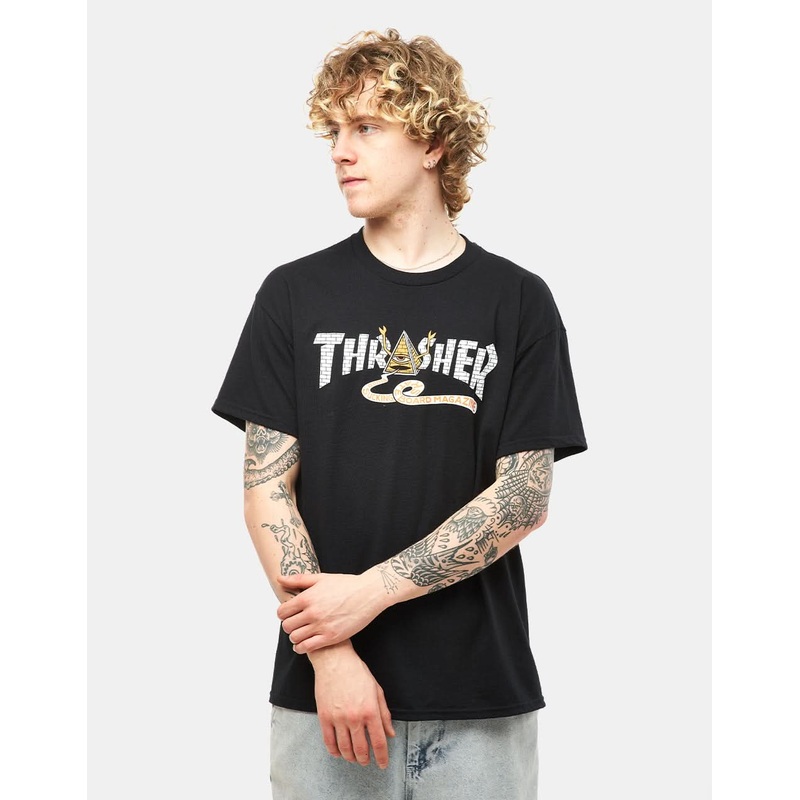 Thrasher x Toy Machine Pyramid T-Shirt – Black
