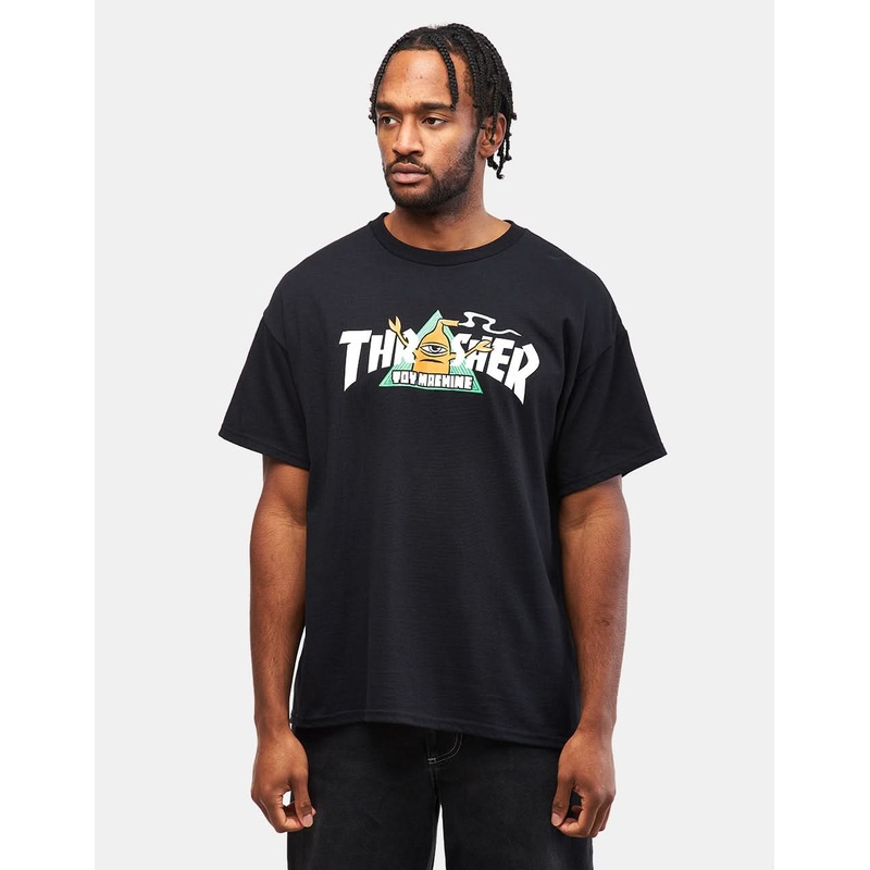 Thrasher x Toy Machine Vortex T-Shirt – Black
