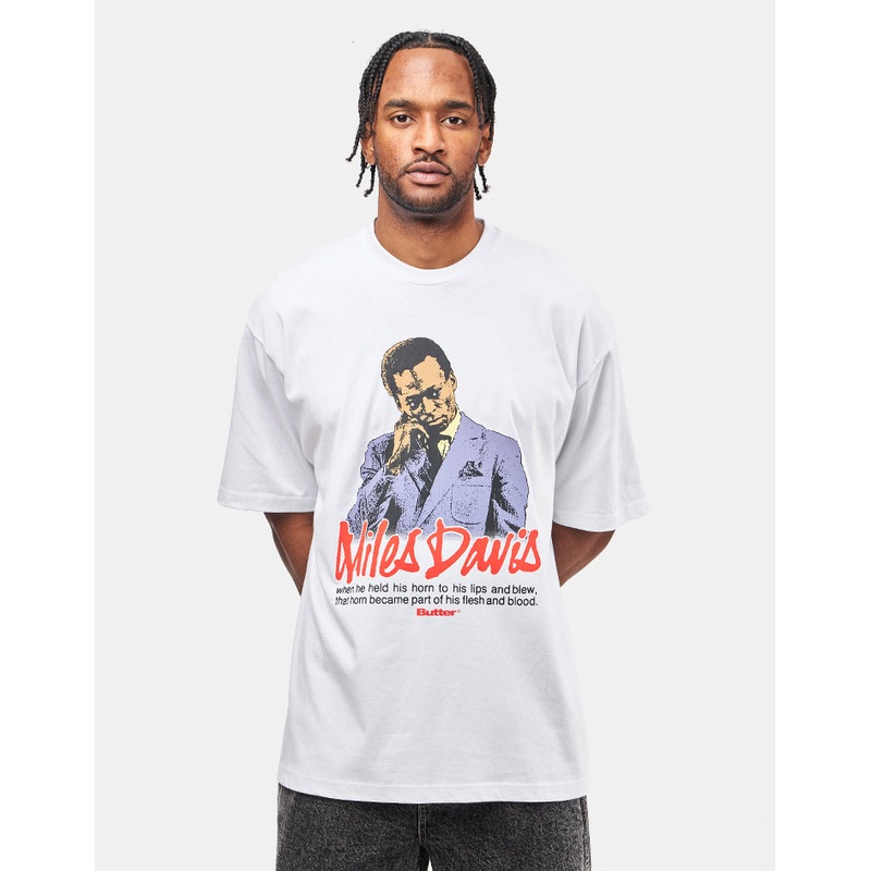 Butter Goods x Miles Davis Portrait T-Shirt – White