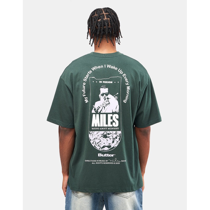 Butter Goods x Miles Davis Round About Midnight T-Shirt – Dark Forest