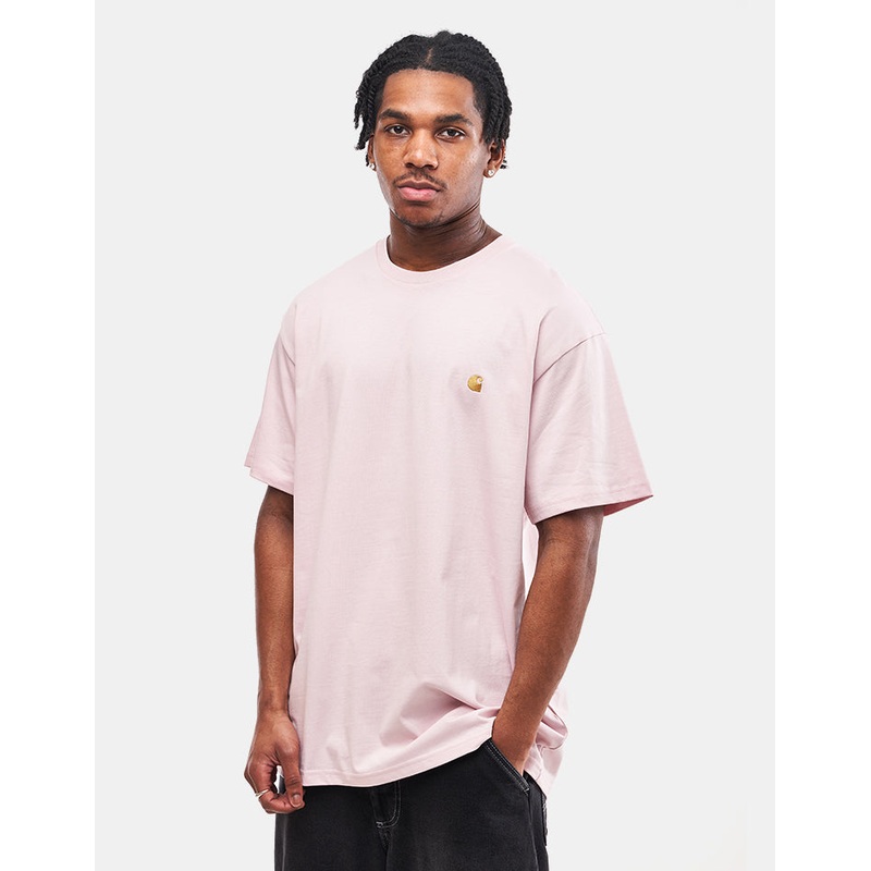 Carhartt WIP Chase T-Shirt – Air Pink/Gold