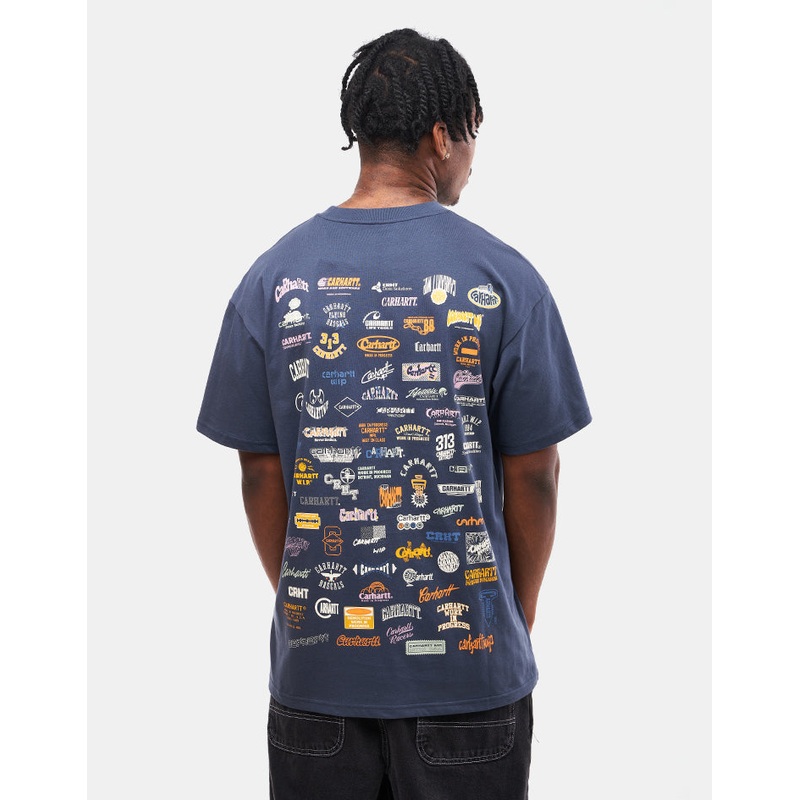Carhartt WIP Logo T-Shirt – Dusky Blue