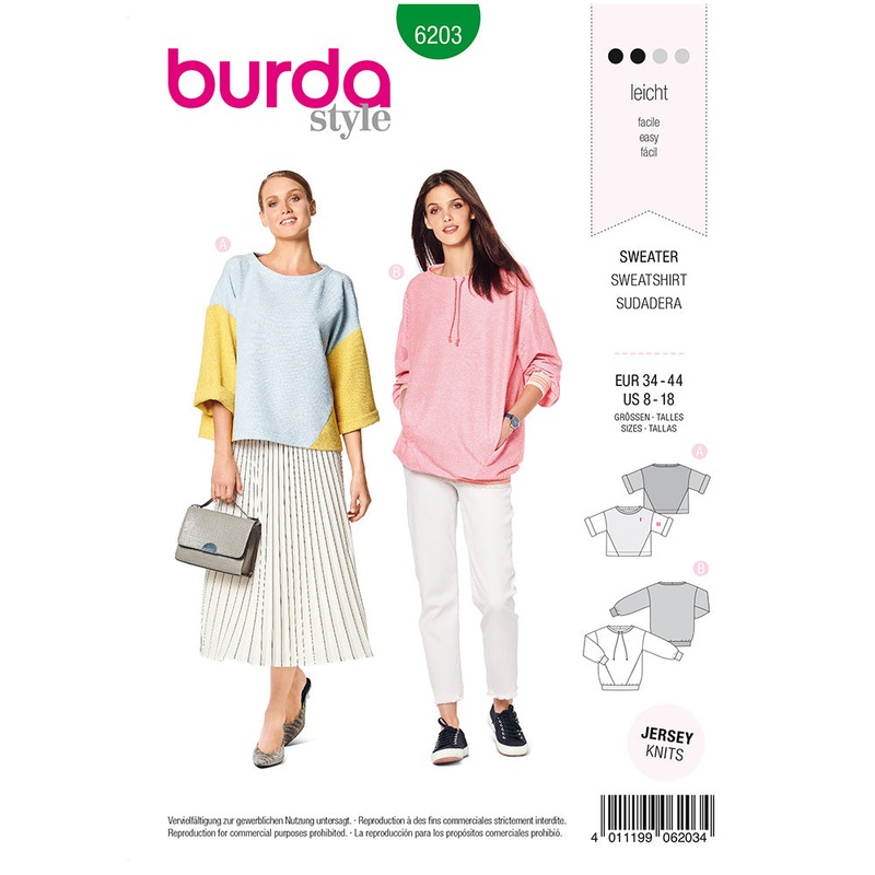 BURDA – 6203 Sweatshirt