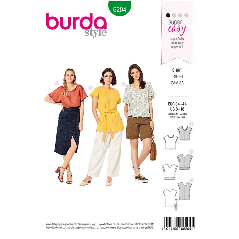 BURDA – 6204 Blouse Shirt
