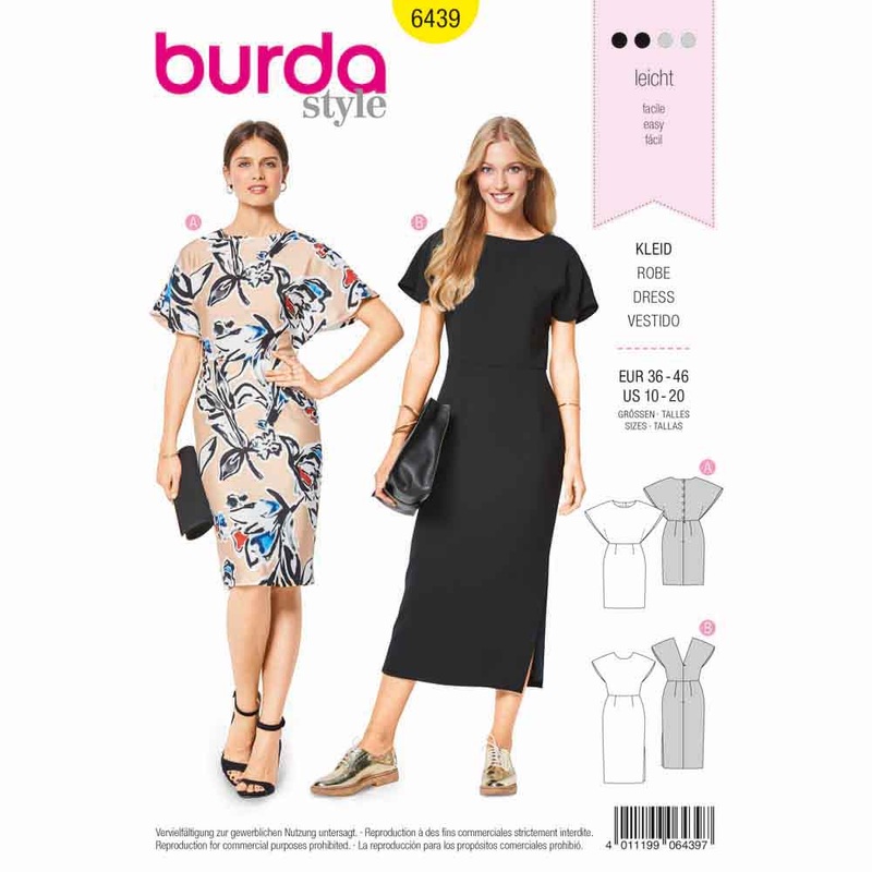 BURDA – 6439 Dress – Cape Effect