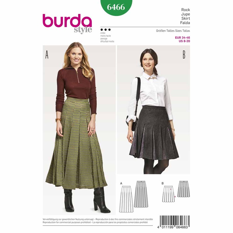 BURDA – 6466 Ladies Skirt
