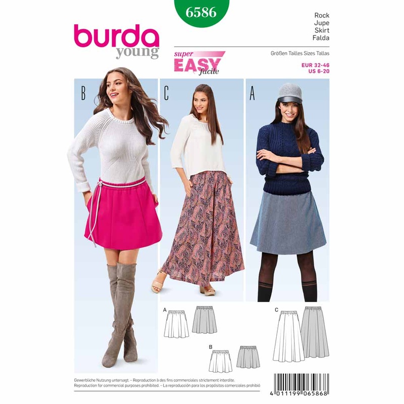 BURDA – 6586 Ladies Skirt
