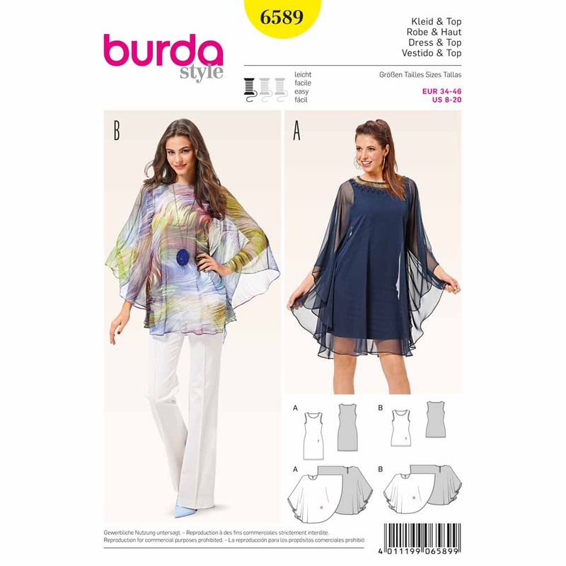 BURDA – 6589 Ladies Dress & Top