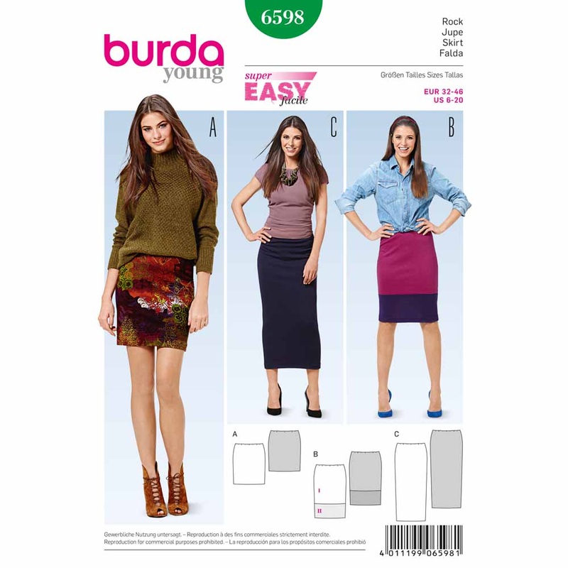 BURDA – 6598 Ladies Skirt