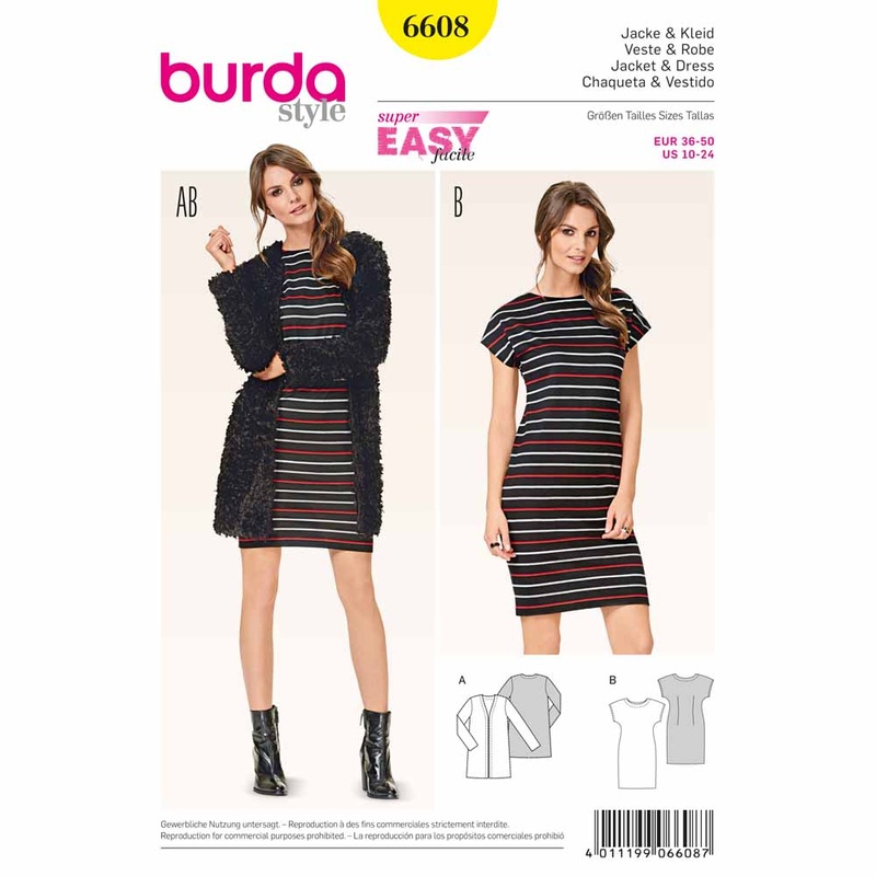 BURDA – 6608 Ladies Jacket & Dress