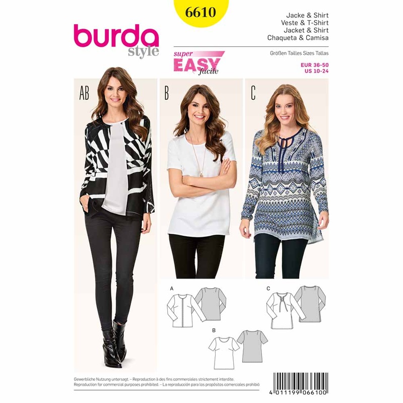 BURDA – 6610 Ladies Jacket & Shirt