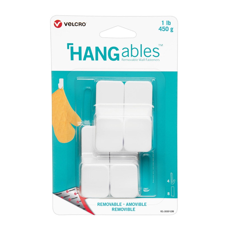 VELCRO Brand HANGABLES Removable Small Hook – White