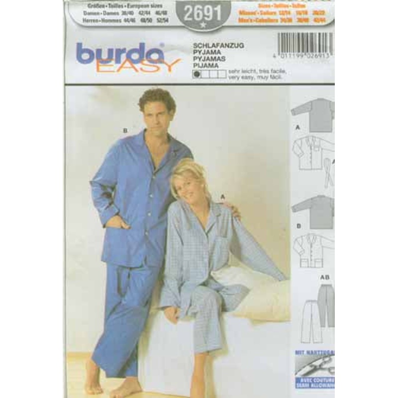 BURDA – 2691 Unisex Pyjamas