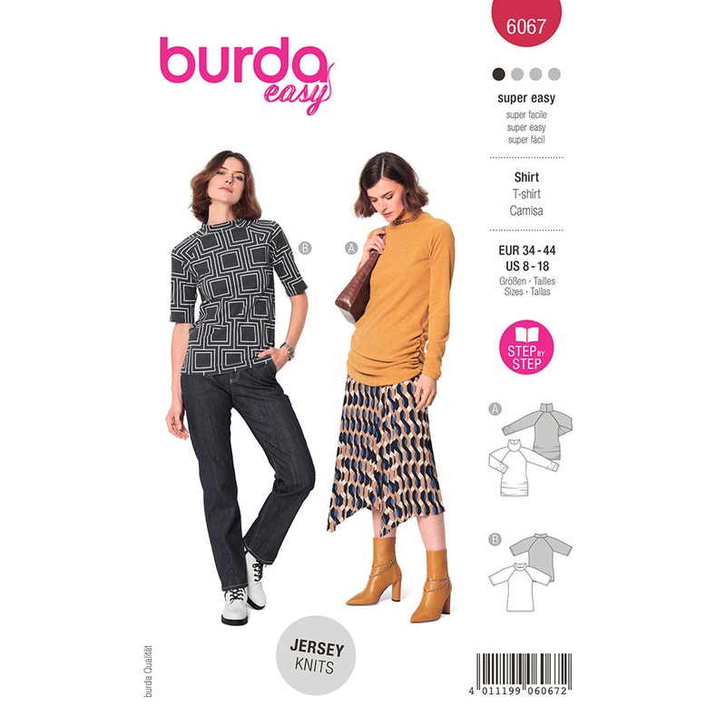 BURDA – 6067 Top with Raglan Sleeves