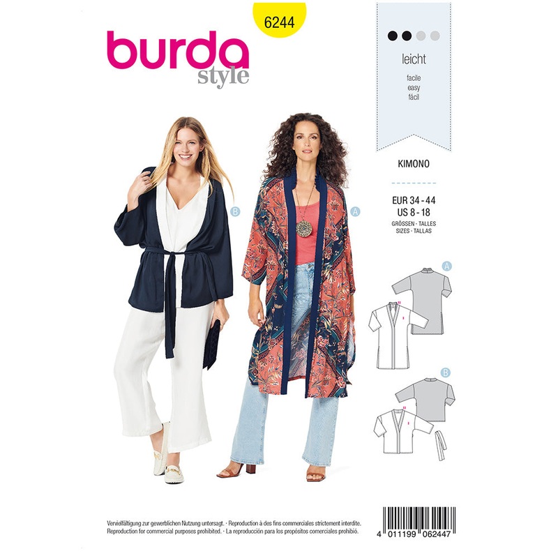 BURDA – 6244 Kimono Coat/Jacket