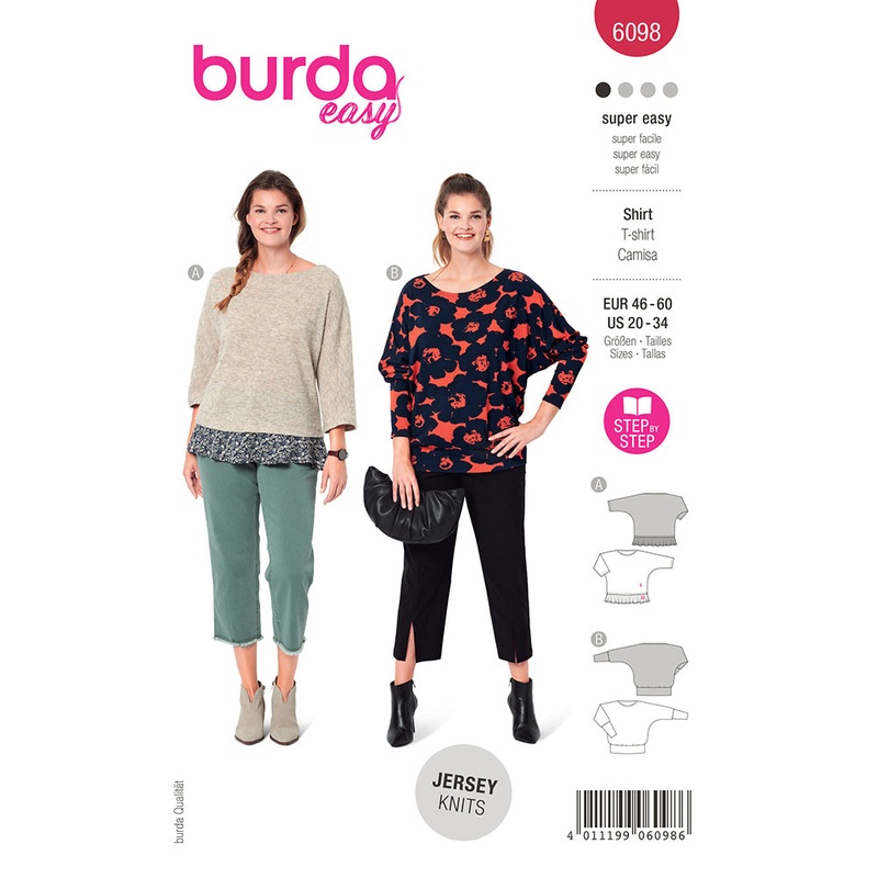 BURDA – 6098 Top with Kimono Sleeves